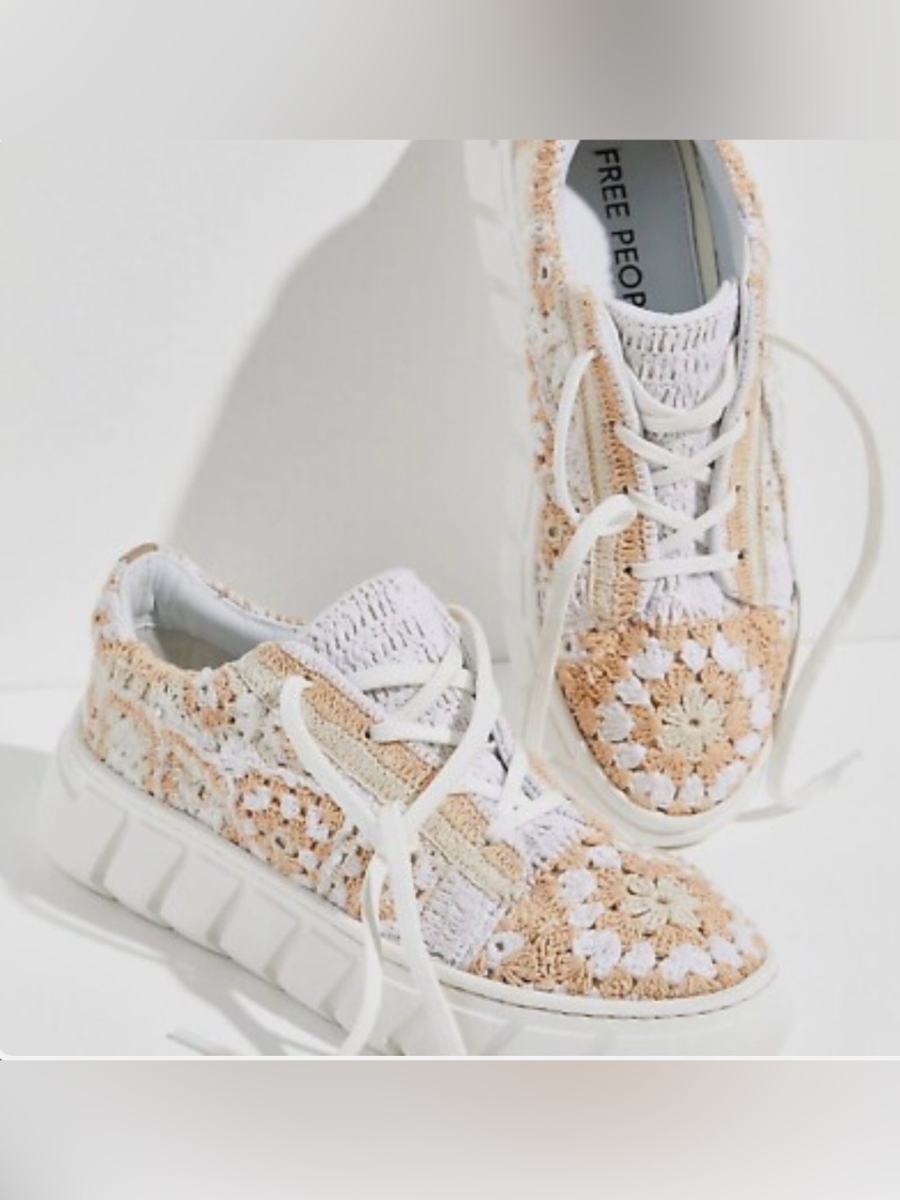 Free people catch me if you can crochet sneakers